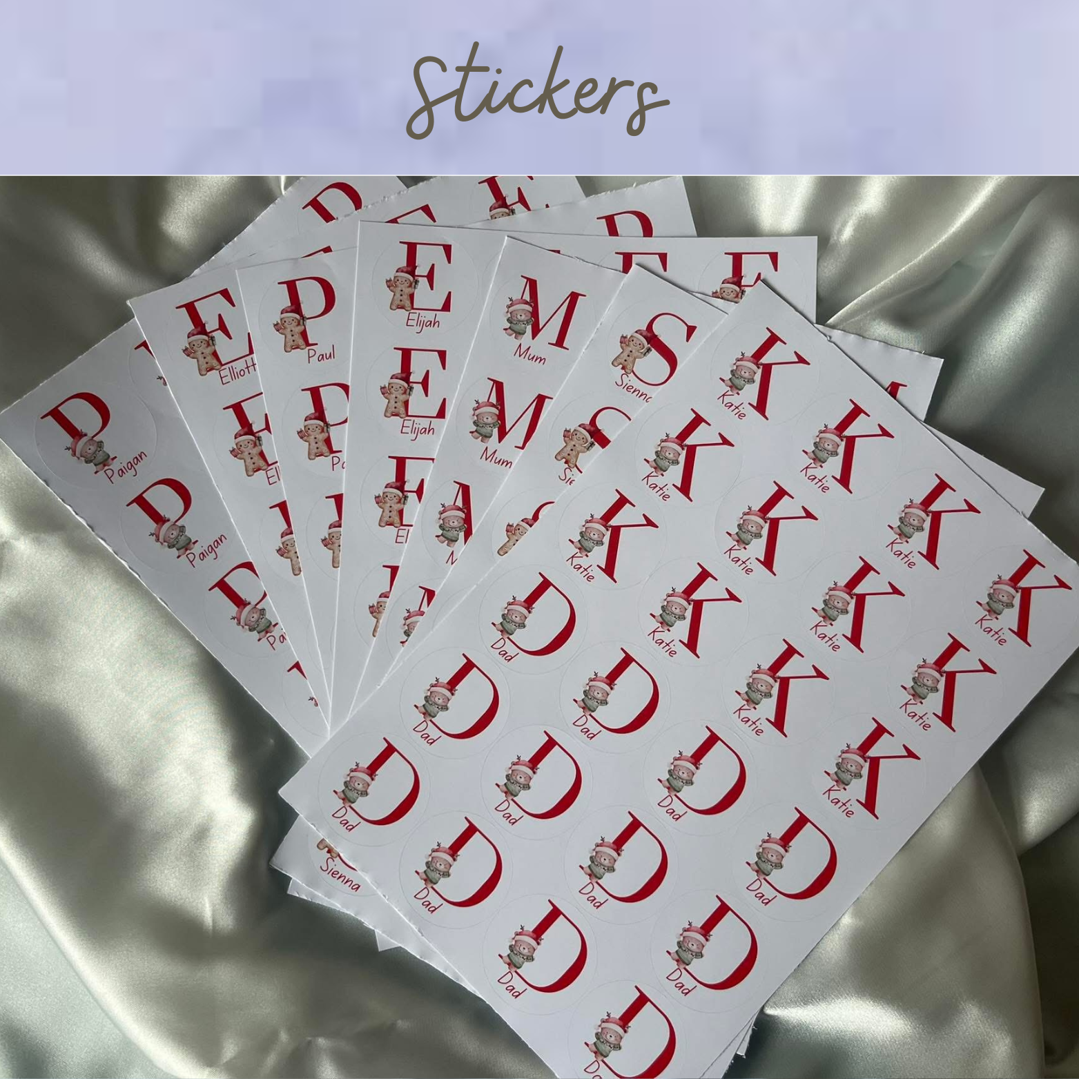 Printed stickers - teddys prints