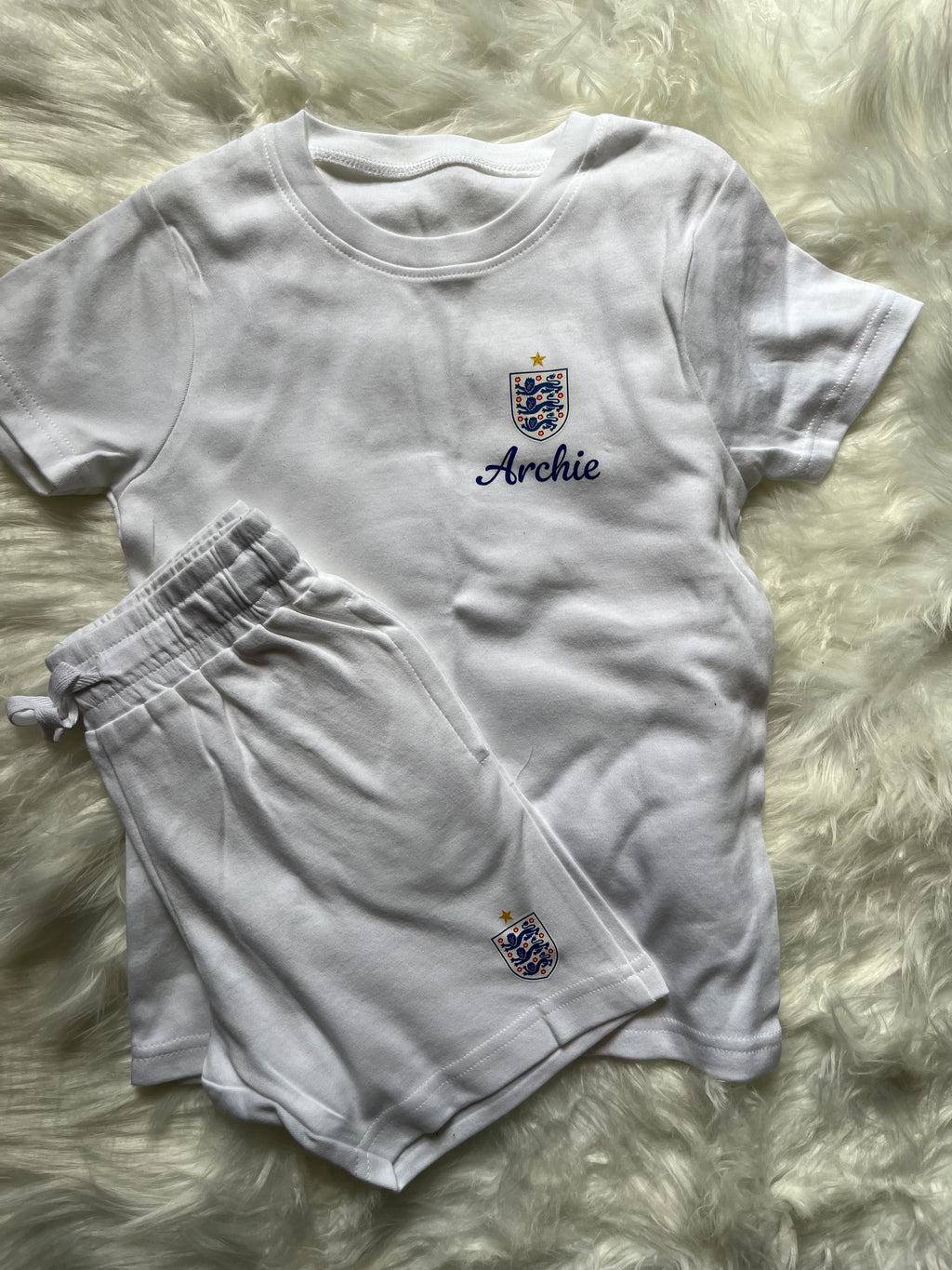 Personalised football shorts and T-shirt