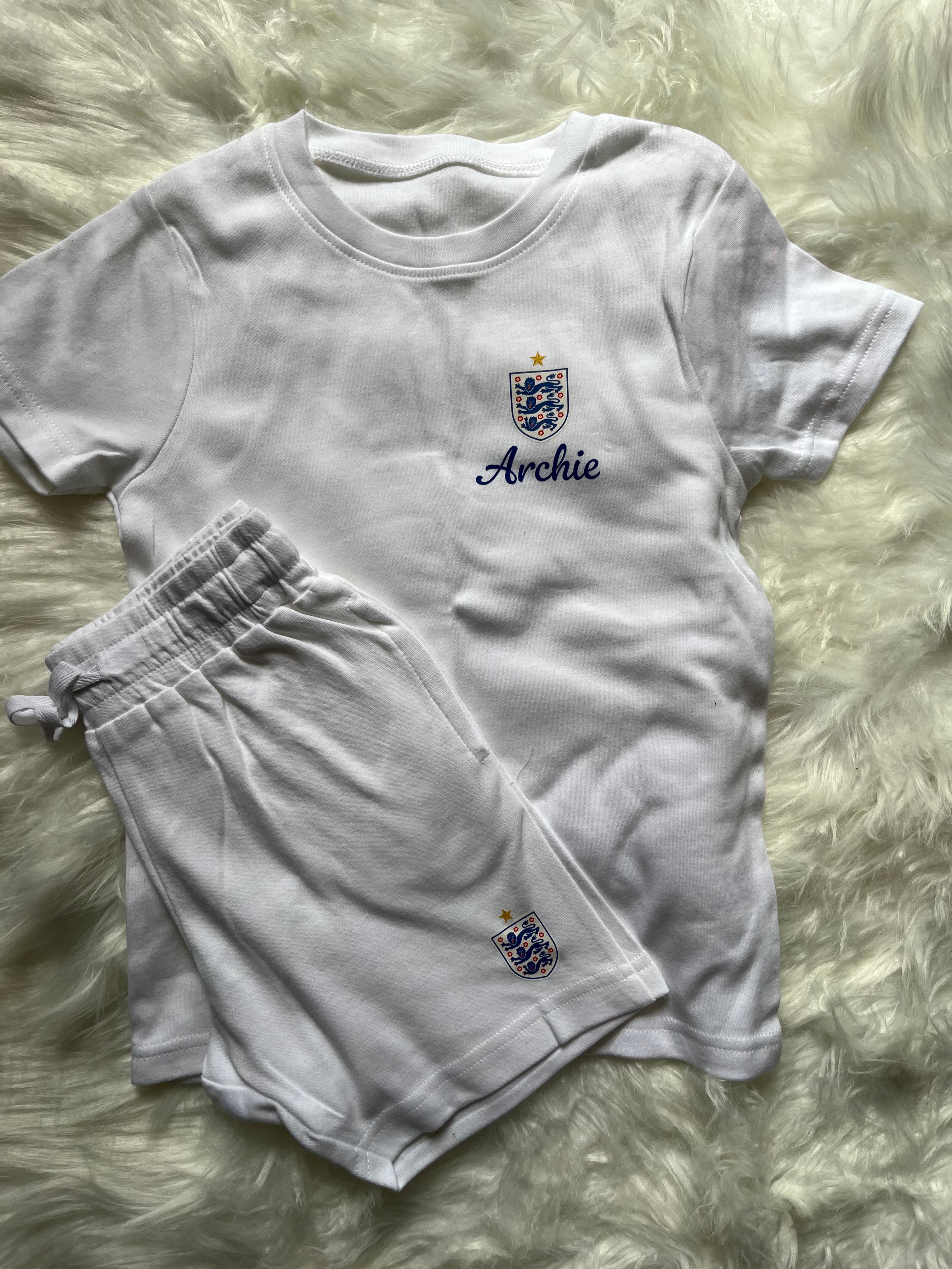 Personalised football shorts and T-shirt
