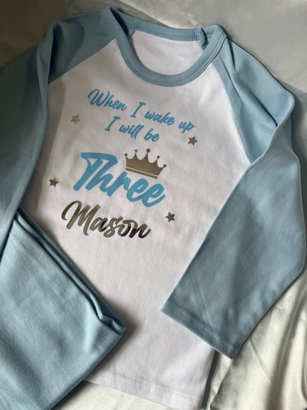 Personalised crown when I wake up pyjamas