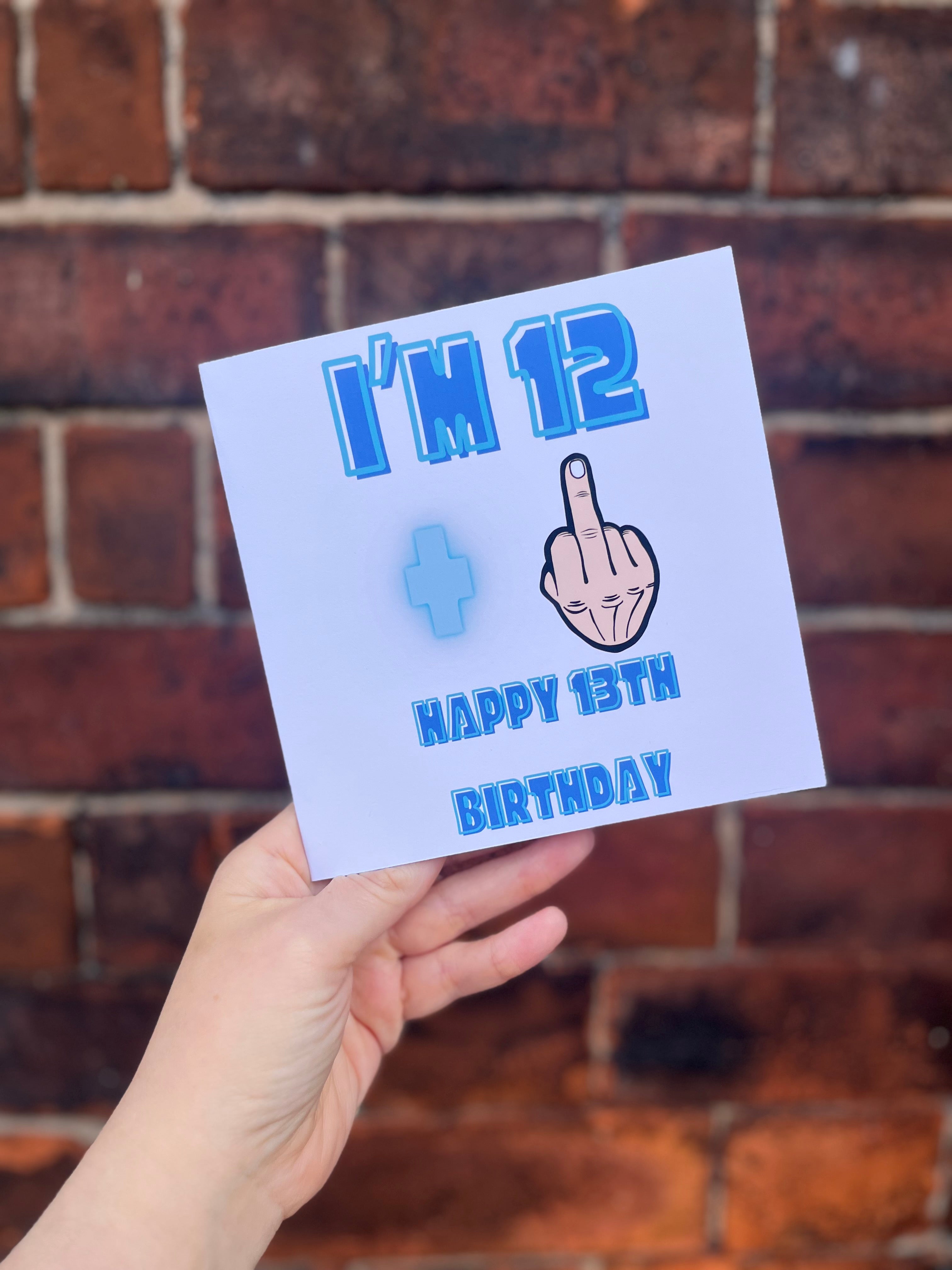 12+1 Funny 13th Birthday Card Unique Design for Celebrations Ideal for Friends and Family Easy to Use Memorable Birthday Gift