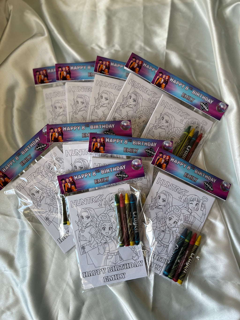 Personalised Kpop colour pack party favours