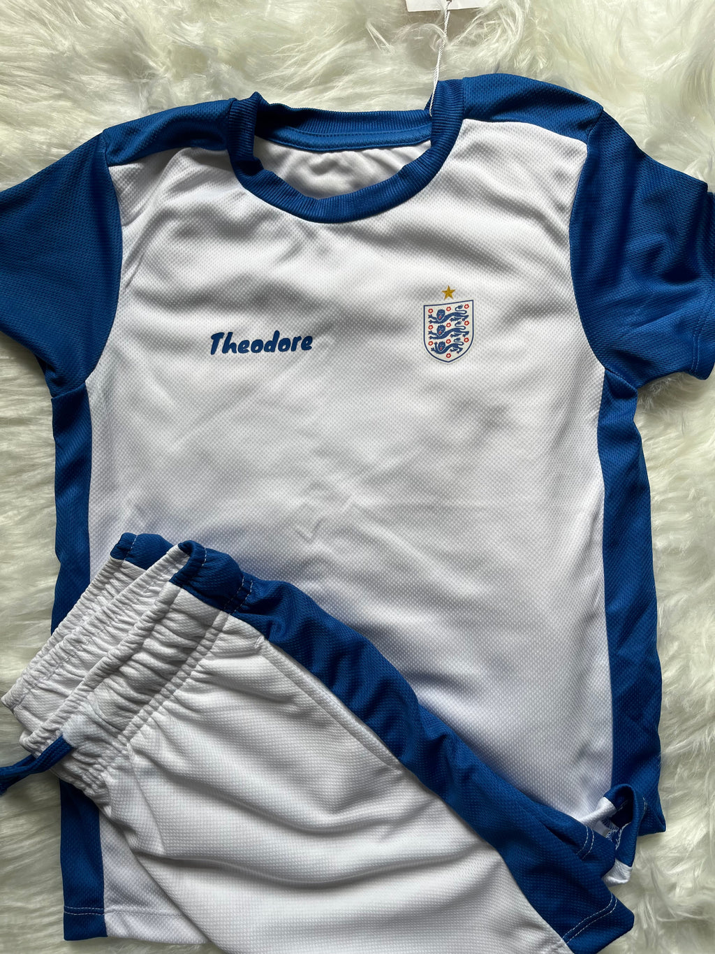 Personalised football sports shorts and tshirt