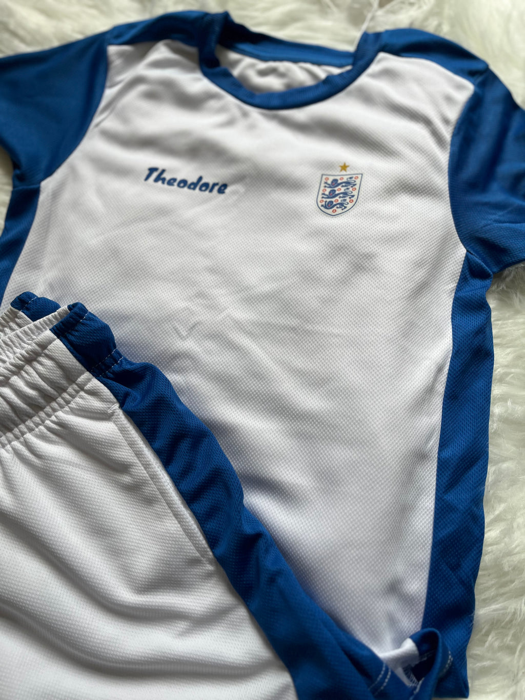 Personalised football sports shorts and tshirt