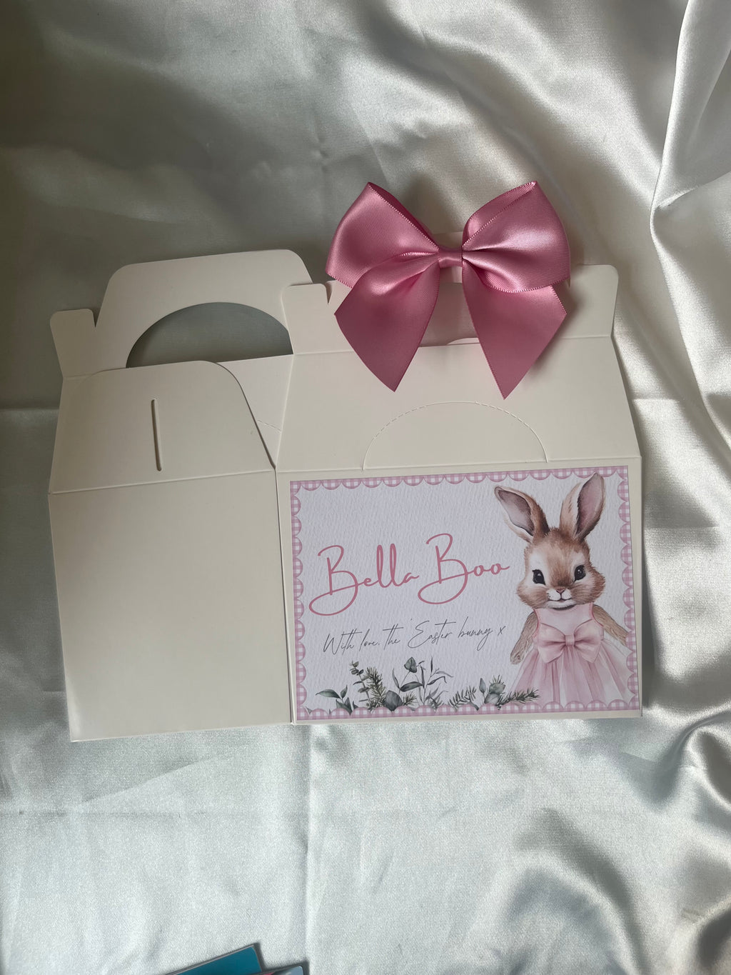 Personalised Easter Treat with Optional Fillers 3 designs to choose from all in blue or pink