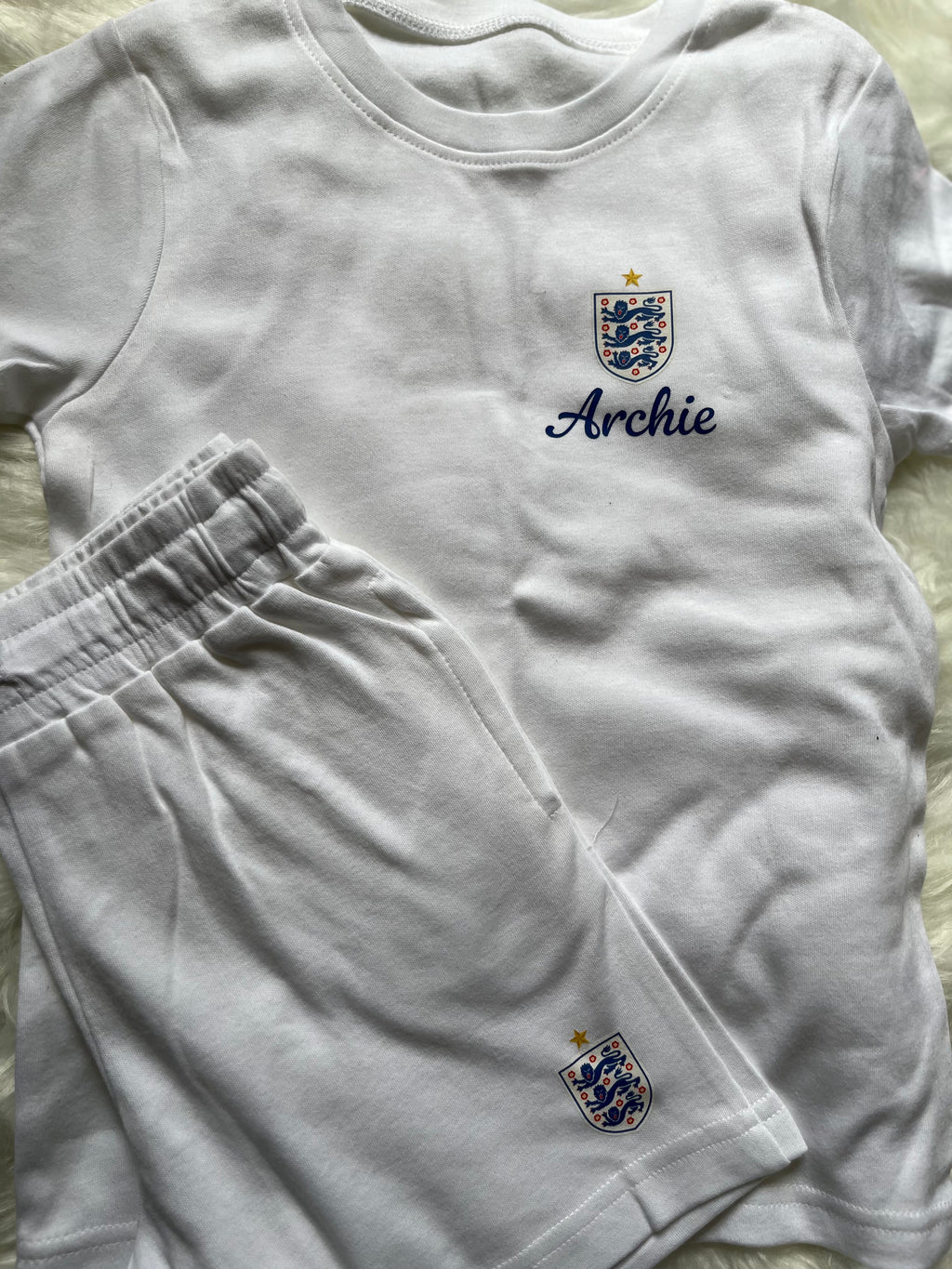 Personalised football shorts and T-shirt