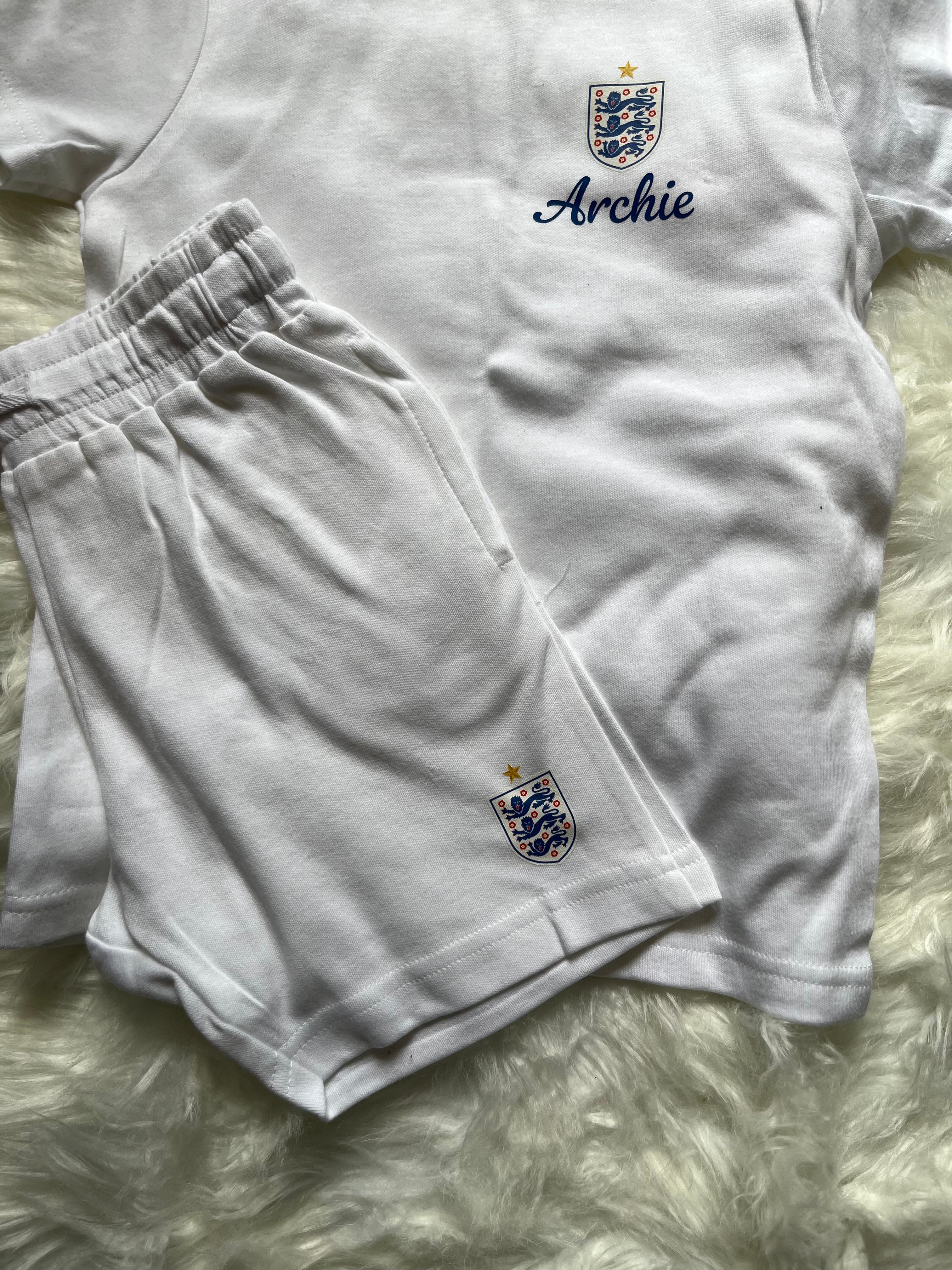 Personalised football shorts and T-shirt