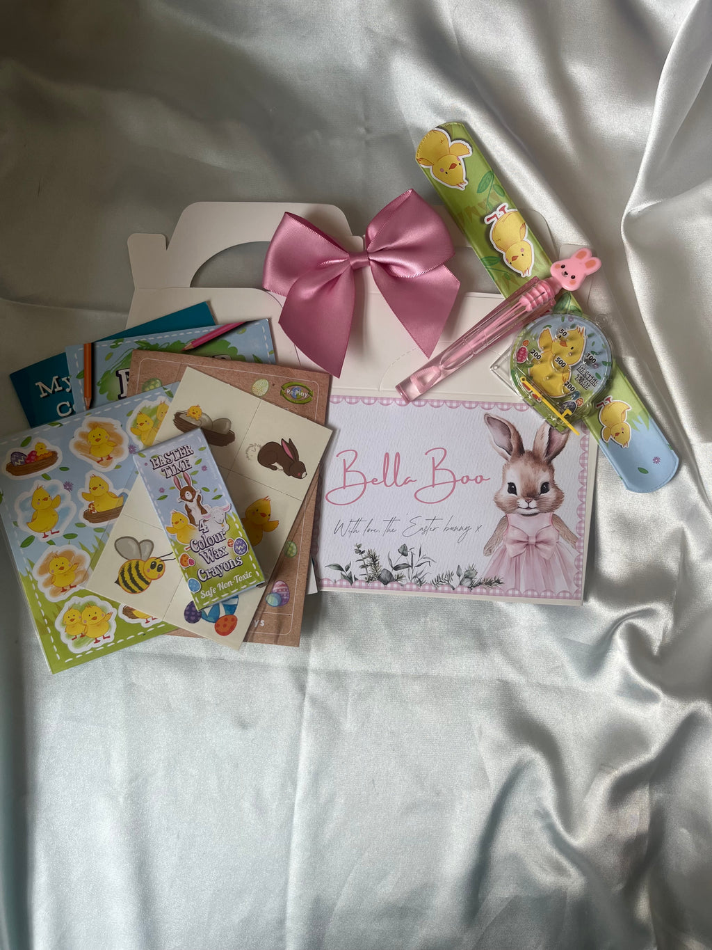 Personalised Easter Treat with Optional Fillers 3 designs to choose from all in blue or pink
