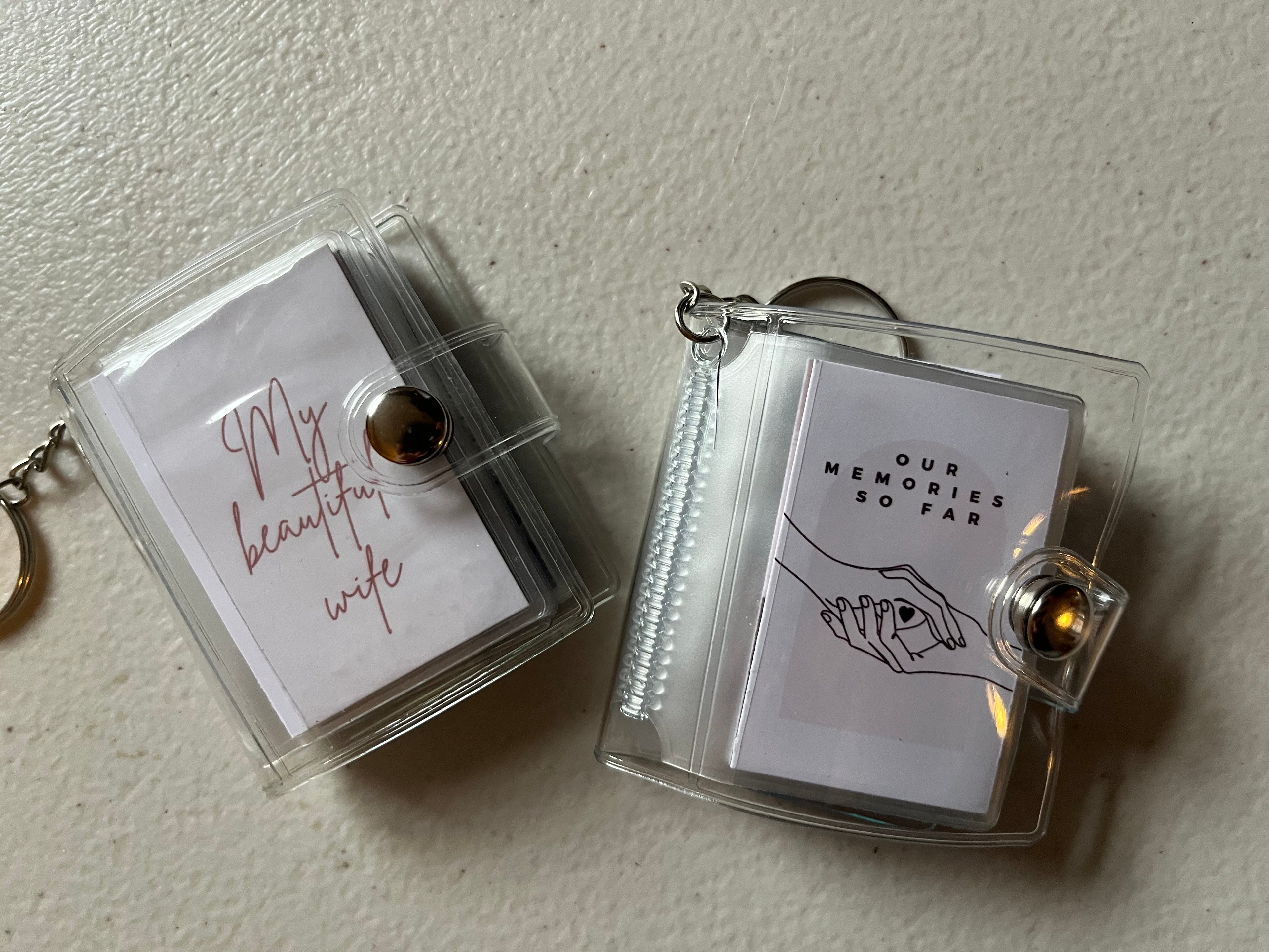Personalised mini album keyring