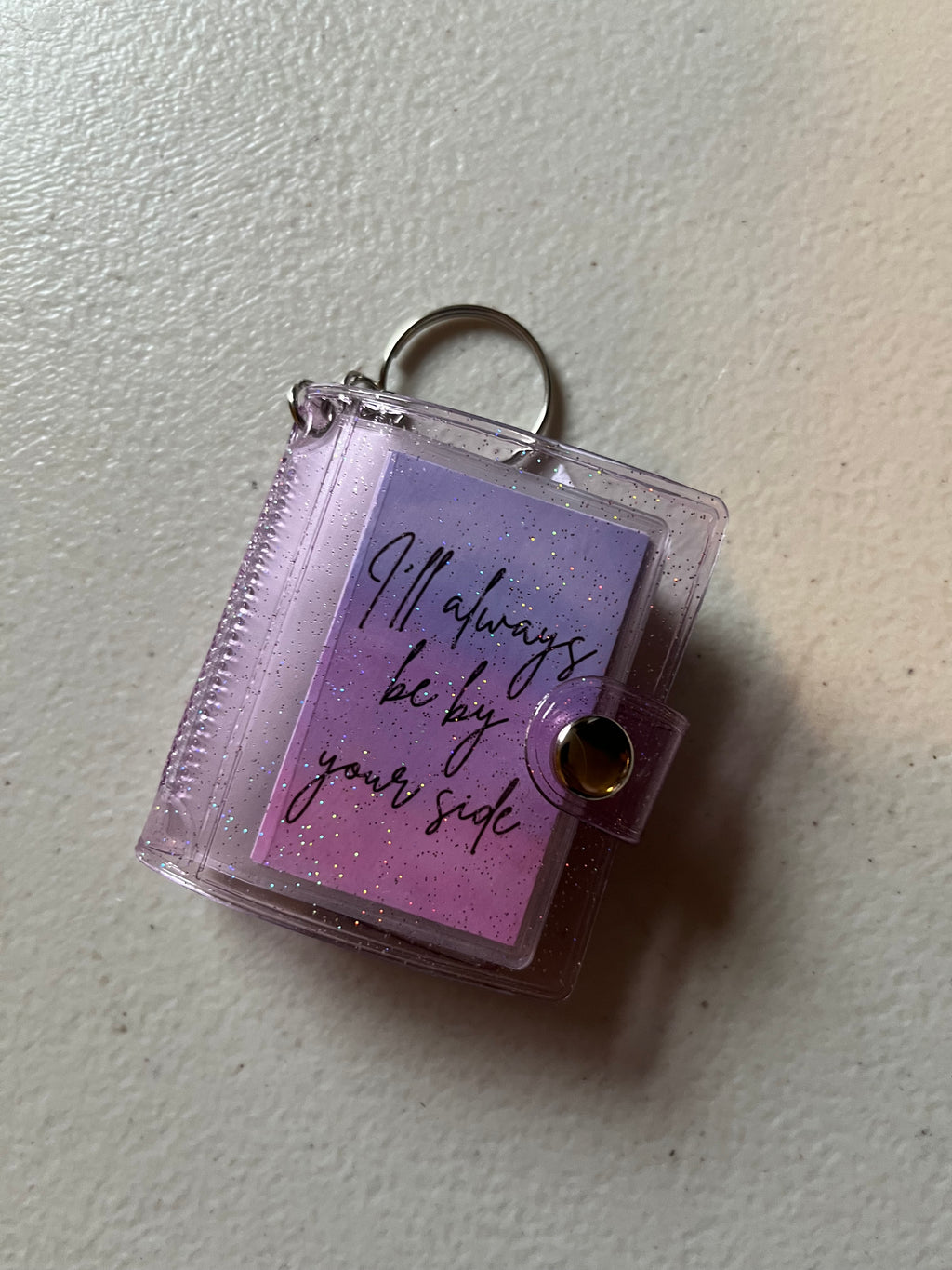 Personalised mini album keyring