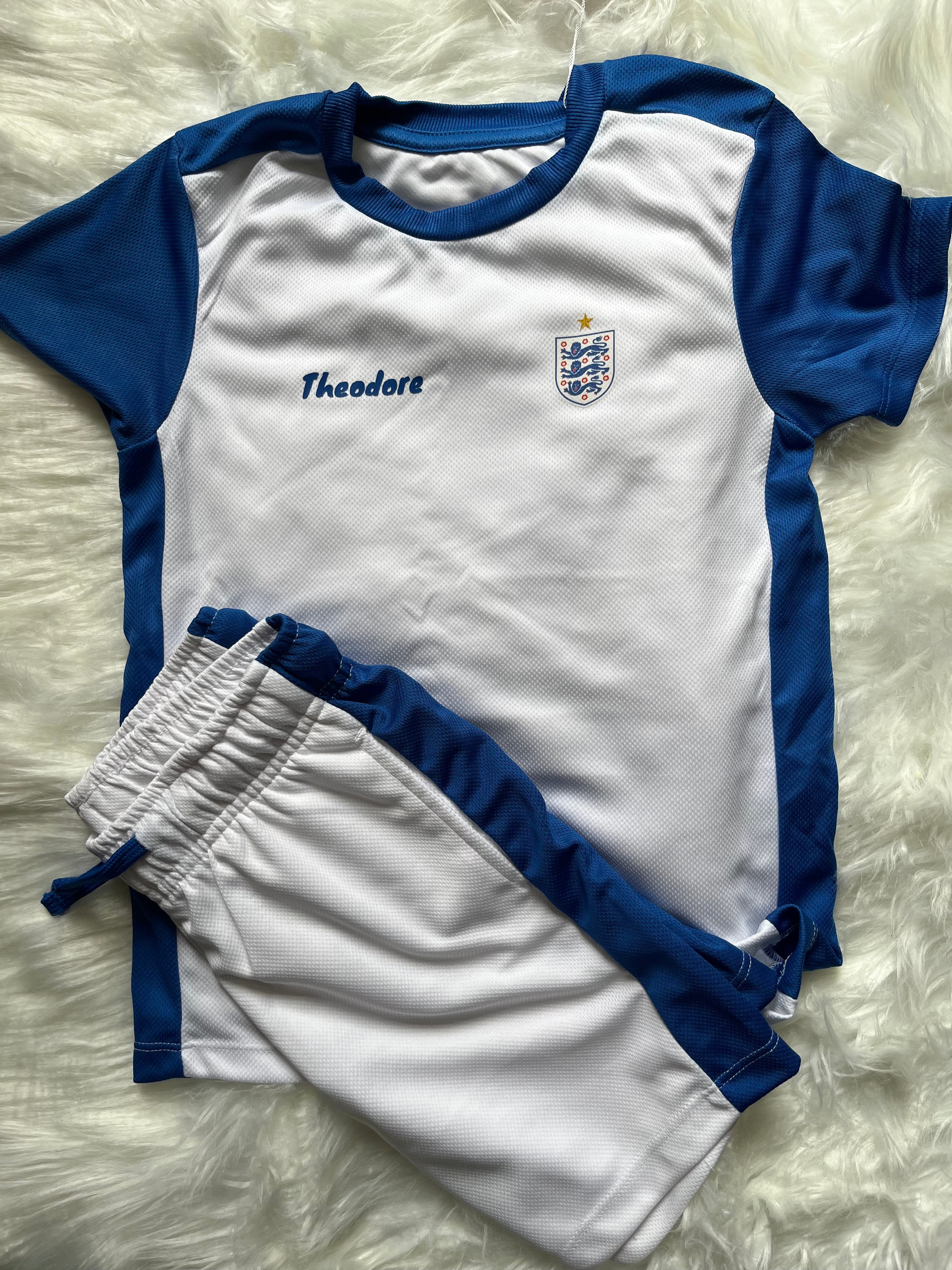 Personalised football sports shorts and tshirt
