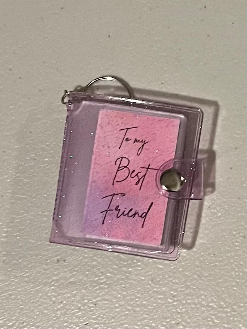 Personalised mini album keyring